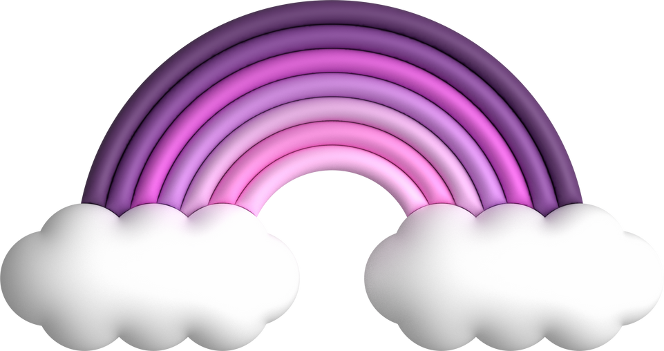 3D Violet Rainbow